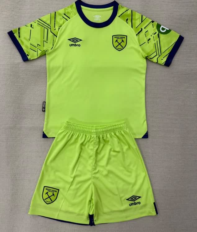 25/26 West Ham Goalkeeper Green Kids Soccer Jersey And Shorts 25/26 West Ham Goalkeeper Green Kids Soccer Jersey And Shorts