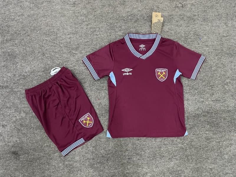 25/26 West Ham Home Kids Soccer Jersey And Shorts 25/26 West Ham Home Kids Soccer Jersey And Shorts