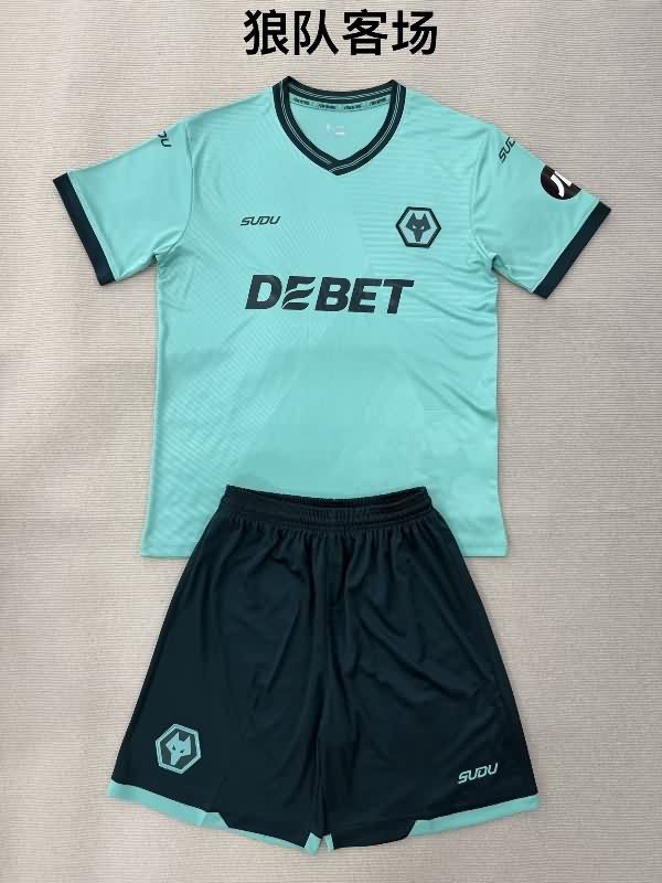 25/26 Wolves Away Kids Soccer Jersey And Shorts 25/26 Wolves Away Kids Soccer Jersey And Shorts