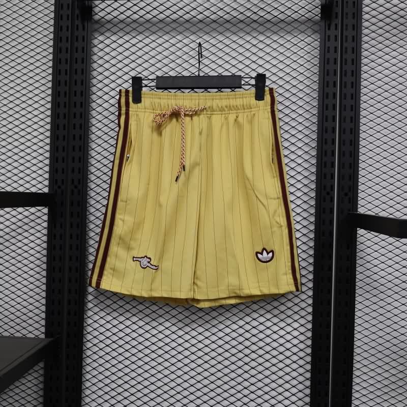 Thailand Quality(AAA) 25/26 Arsenal Yellow Soccer Shorts Thailand Quality(AAA) 25/26 Arsenal Yellow Soccer Shorts