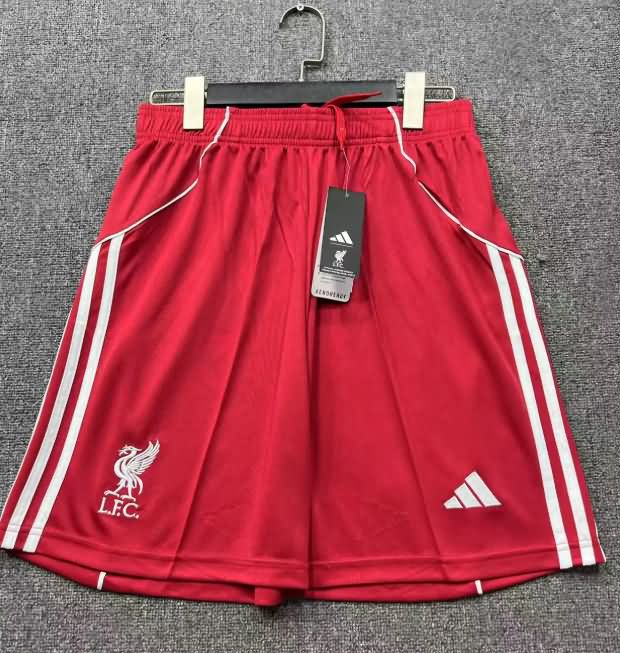 Thailand Quality(AAA) 25/26 Liverpool Home Soccer Shorts Thailand Quality(AAA) 25/26 Liverpool Home Soccer Shorts