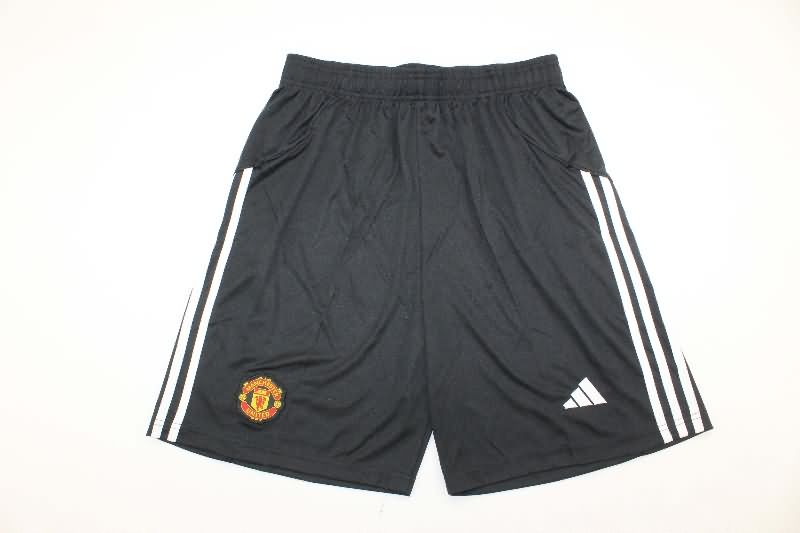 Thailand Quality(AAA) 2025/26 Manchester United Black Soccer Shorts Thailand Quality(AAA) 2025/26 Manchester United Black Soccer Shorts