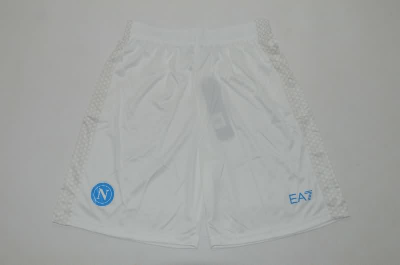 Thailand Quality(AAA) 25/26 Napoli Home White Soccer Shorts Thailand Quality(AAA) 25/26 Napoli Home White Soccer Shorts