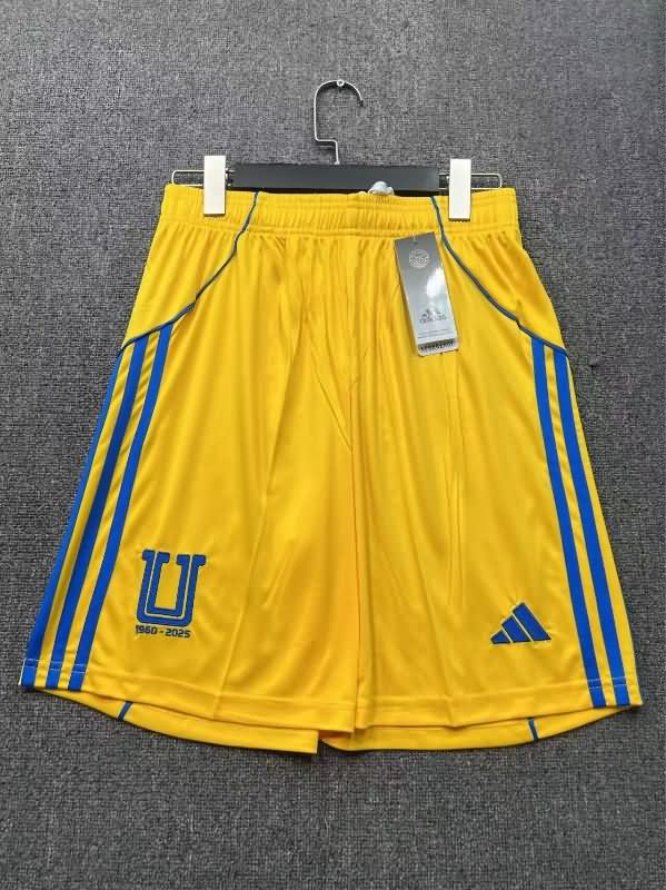 Thailand Quality(AAA) 25/26 Tigres UANL Home Soccer Shorts Thailand Quality(AAA) 25/26 Tigres UANL Home Soccer Shorts