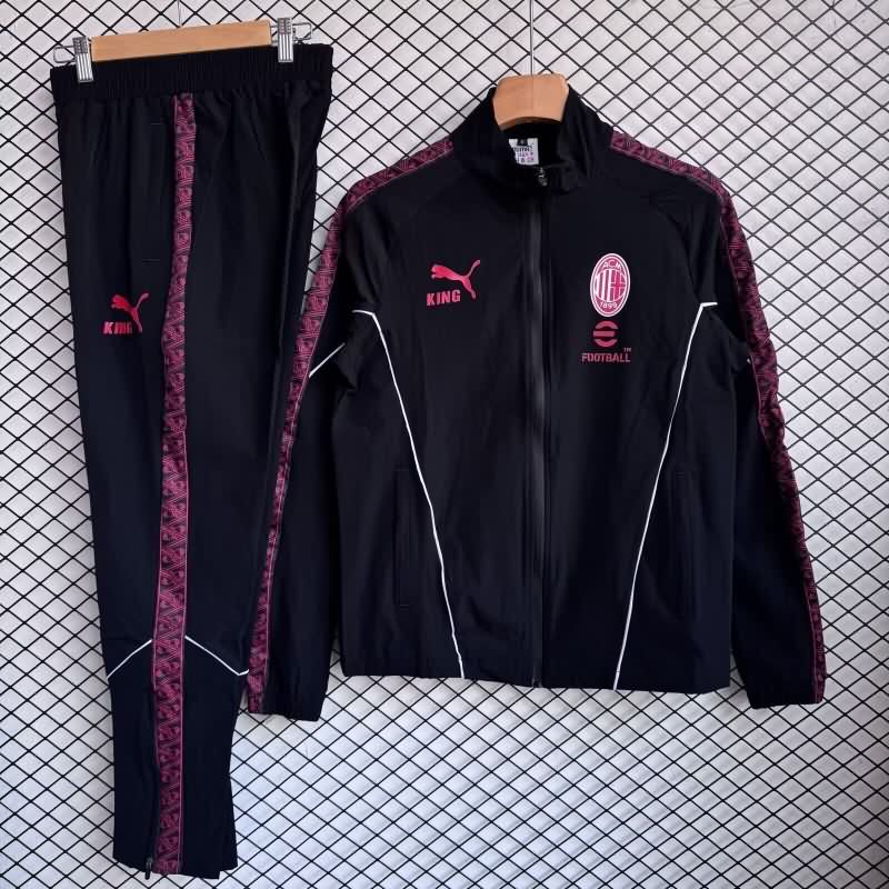 Thailand Quality(AAA) 25/26 AC Milan Black Soccer Tracksuit 04 Thailand Quality(AAA) 25/26 AC Milan Black Soccer Tracksuit 04