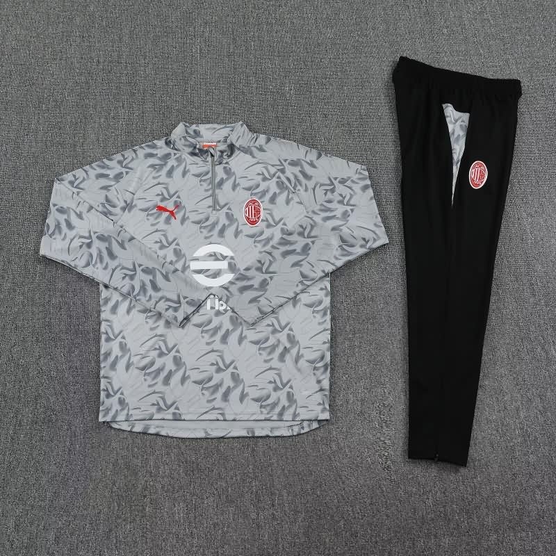Thailand Quality(AAA) 25/26 AC Milan Grey Soccer Tracksuit Thailand Quality(AAA) 25/26 AC Milan Grey Soccer Tracksuit