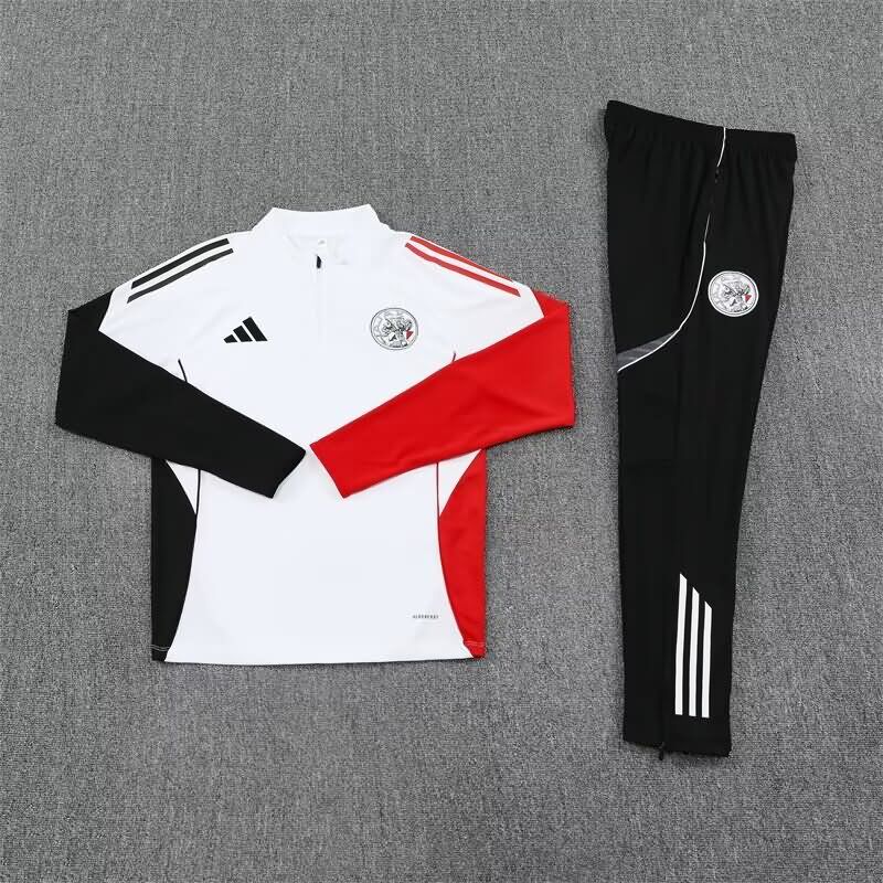 Thailand Quality(AAA) 25/26 Ajax White Soccer Tracksuit Thailand Quality(AAA) 25/26 Ajax White Soccer Tracksuit