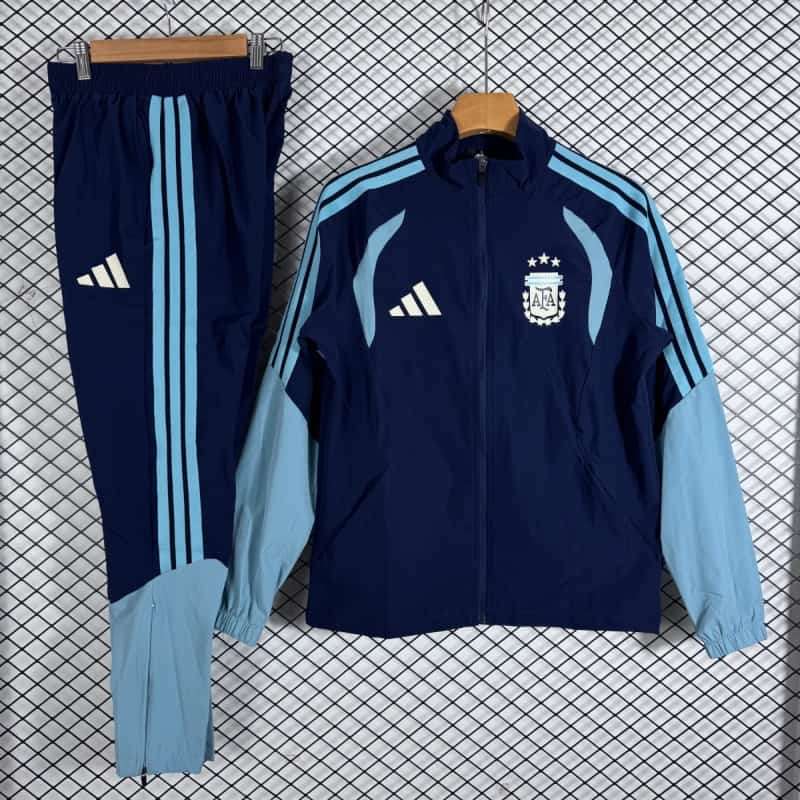 Thailand Quality(AAA) 2026 Argentina Dark Blue Soccer Tracksuit 04 Thailand Quality(AAA) 2026 Argentina Dark Blue Soccer Tracksuit 04