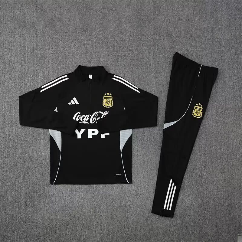 Thailand Quality(AAA) 2025 Argentina Black Soccer Tracksuit Thailand Quality(AAA) 2025 Argentina Black Soccer Tracksuit