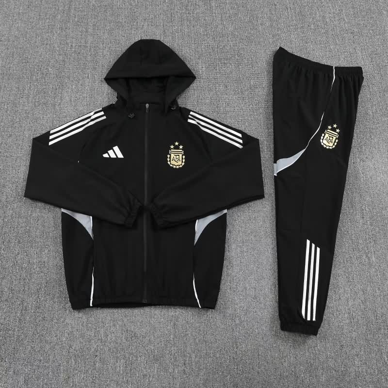 Thailand Quality(AAA) 2025 Argentina Black Soccer Tracksuit 03 Thailand Quality(AAA) 2025 Argentina Black Soccer Tracksuit 03