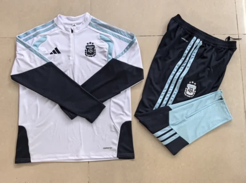 Thailand Quality(AAA) 2026 Argentina White Soccer Tracksuit Thailand Quality(AAA) 2026 Argentina White Soccer Tracksuit