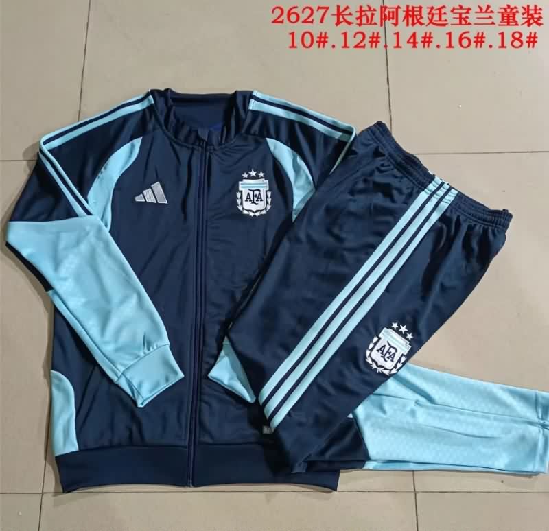Kids - Thailand Quality(AAA) 2026 Argentina Dark Blue Soccer Tracksuit 02 Kids - Thailand Quality(AAA) 2026 Argentina Dark Blue Soccer Tracksuit 02