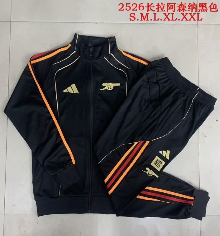 Thailand Quality(AAA) 25/26 Arsenal Black Soccer Tracksuit Thailand Quality(AAA) 25/26 Arsenal Black Soccer Tracksuit