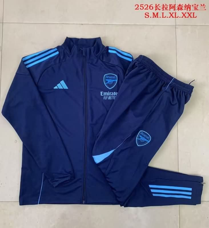 Thailand Quality(AAA) 25/26 Arsenal Dark Blue Soccer Tracksuit 02 Thailand Quality(AAA) 25/26 Arsenal Dark Blue Soccer Tracksuit 02