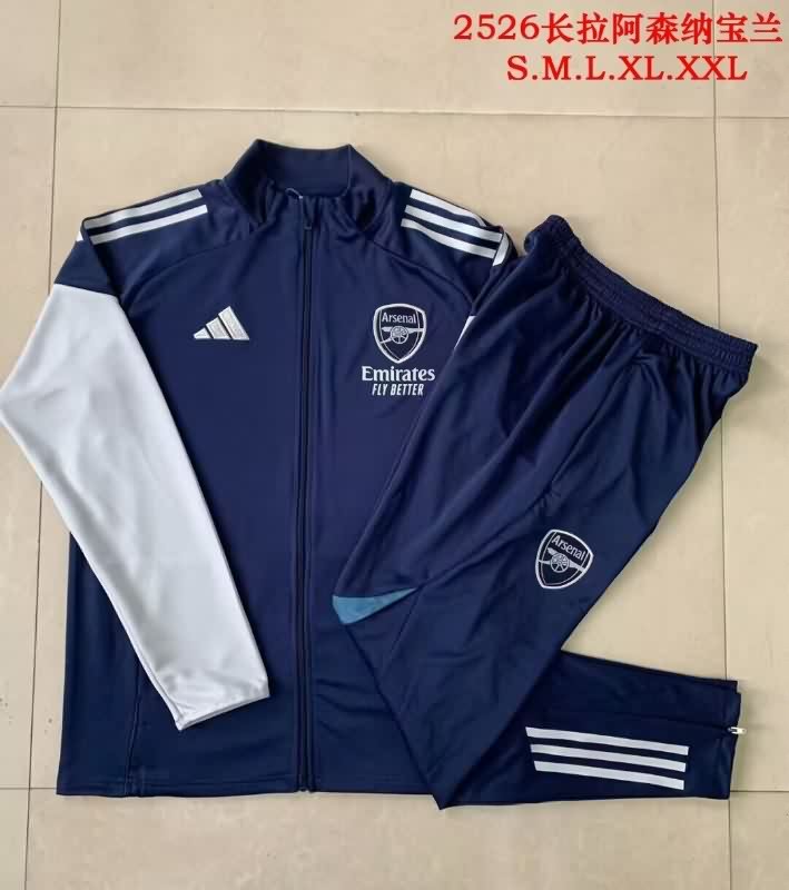 Thailand Quality(AAA) 25/26 Arsenal Dark Blue Soccer Tracksuit 05 Thailand Quality(AAA) 25/26 Arsenal Dark Blue Soccer Tracksuit 05