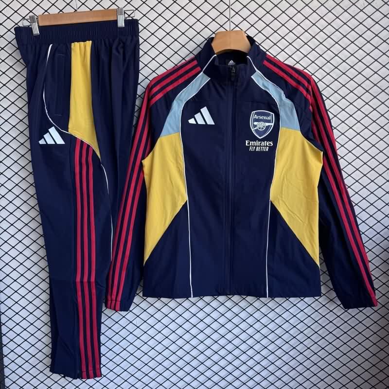 Thailand Quality(AAA) 25/26 Arsenal Dark Blue Soccer Tracksuit 08 Thailand Quality(AAA) 25/26 Arsenal Dark Blue Soccer Tracksuit 08