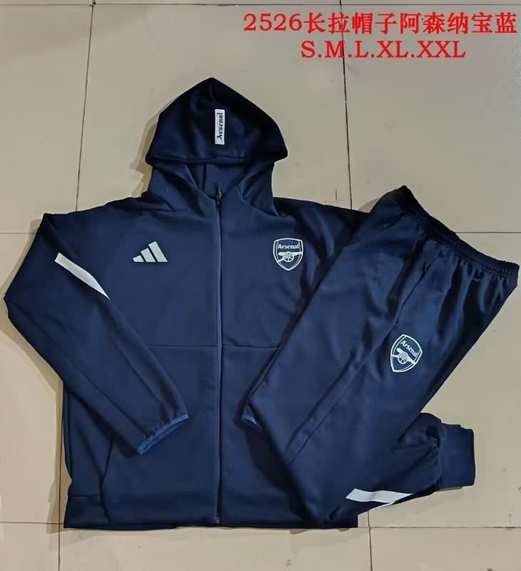 Thailand Quality(AAA) 25/26 Arsenal Dark Blue Soccer Tracksuit 09 Thailand Quality(AAA) 25/26 Arsenal Dark Blue Soccer Tracksuit 09