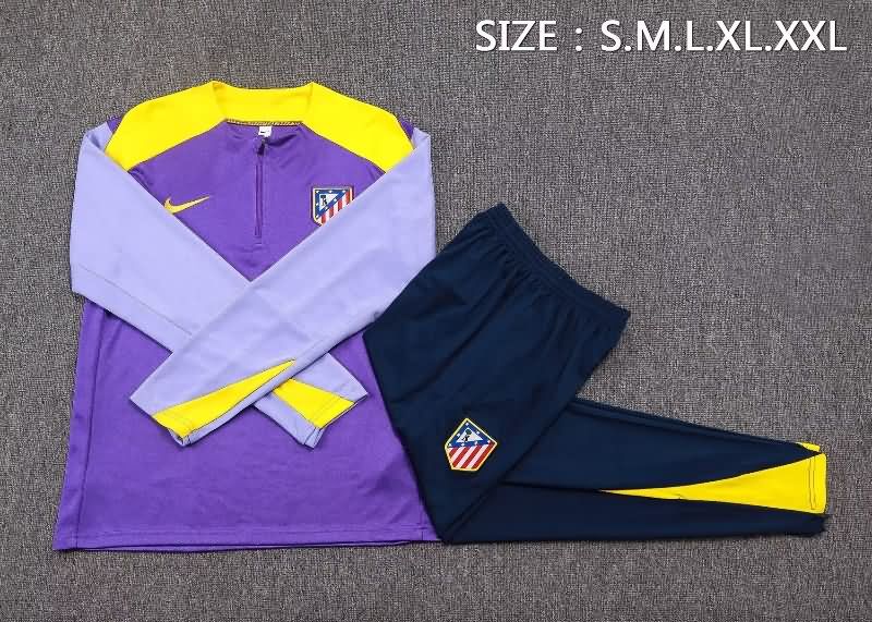 Thailand Quality(AAA) 25/26 Atletico Madrid Purple Soccer Tracksuit Thailand Quality(AAA) 25/26 Atletico Madrid Purple Soccer Tracksuit