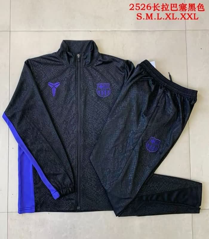 Thailand Quality(AAA) 25/26 Barcelona Black Soccer Tracksuit 04 Thailand Quality(AAA) 25/26 Barcelona Black Soccer Tracksuit 04