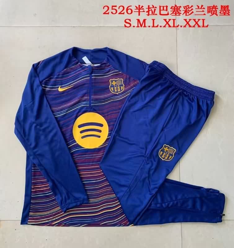 Thailand Quality(AAA) 25/26 Barcelona Dark Blue Soccer Tracksuit 03 Thailand Quality(AAA) 25/26 Barcelona Dark Blue Soccer Tracksuit 03