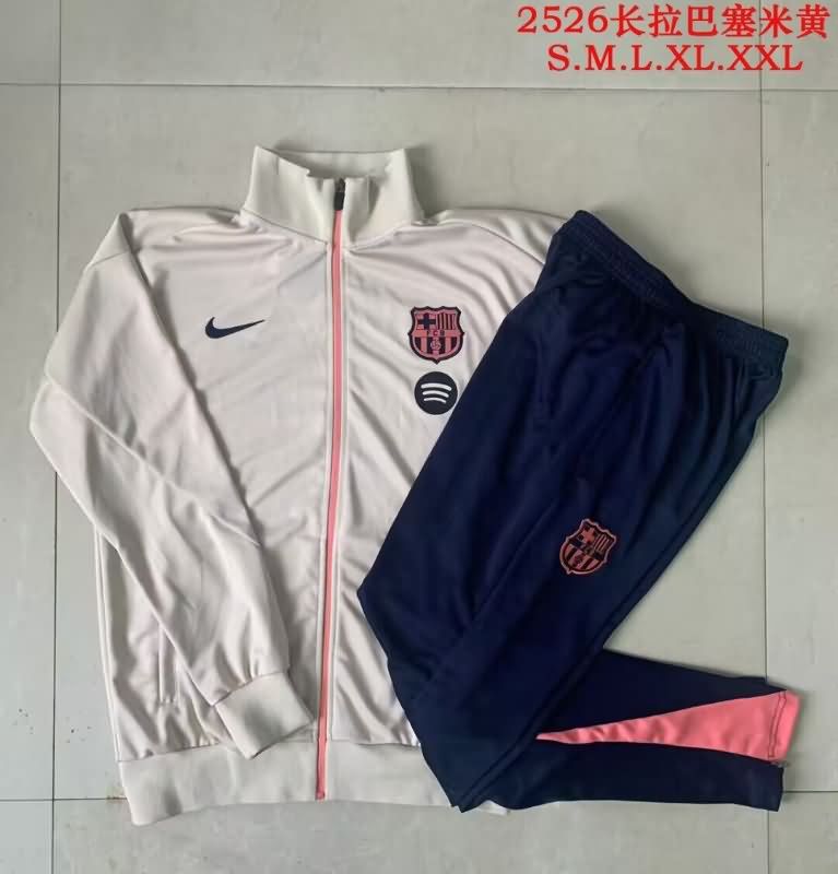 Thailand Quality(AAA) 25/26 Barcelona Light Yellow Soccer Tracksuit Thailand Quality(AAA) 25/26 Barcelona Light Yellow Soccer Tracksuit