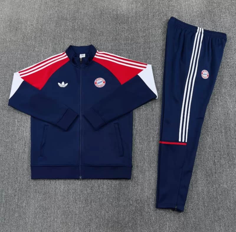 Thailand Quality(AAA) 25/26 Bayern Munich Dark Blue Soccer Tracksuit Thailand Quality(AAA) 25/26 Bayern Munich Dark Blue Soccer Tracksuit