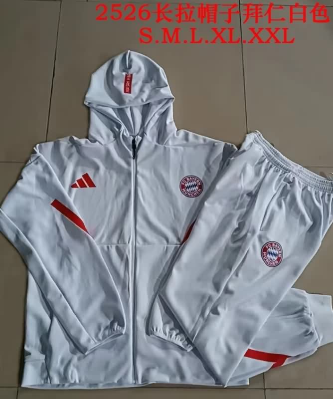 Thailand Quality(AAA) 25/26 Bayern Munich White Soccer Tracksuit 04 Thailand Quality(AAA) 25/26 Bayern Munich White Soccer Tracksuit 04