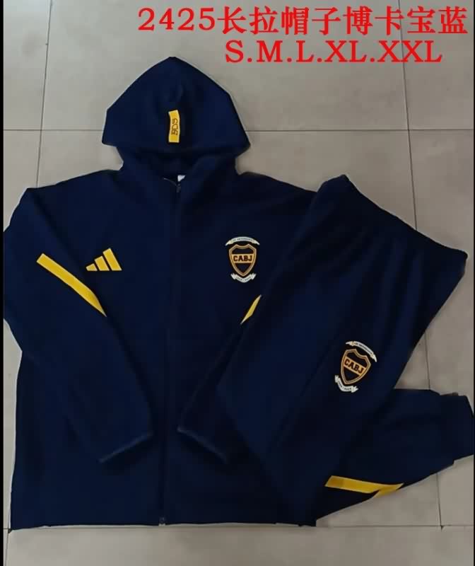 Thailand Quality(AAA) 2025 Boca Juniors Dark Blue Soccer Tracksuit 08 Thailand Quality(AAA) 2025 Boca Juniors Dark Blue Soccer Tracksuit 08