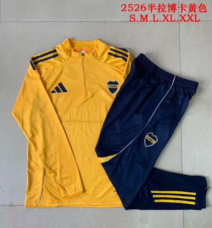 Thailand Quality(AAA) 2025 Boca Juniors Yellow Soccer Tracksuit Thailand Quality(AAA) 2025 Boca Juniors Yellow Soccer Tracksuit
