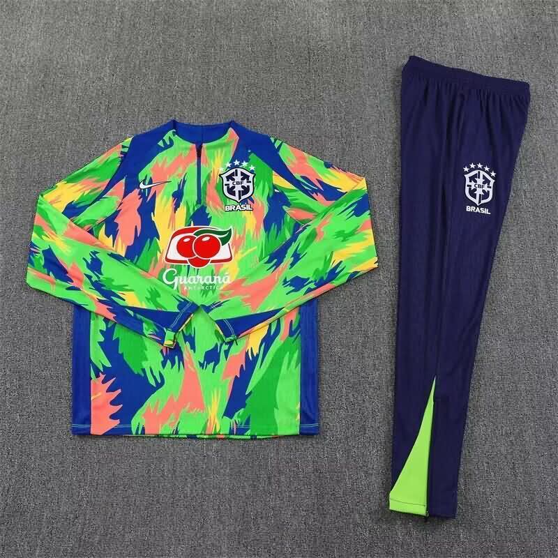 Thailand Quality(AAA) 2025 Brazil Green Soccer Tracksuit Thailand Quality(AAA) 2025 Brazil Green Soccer Tracksuit