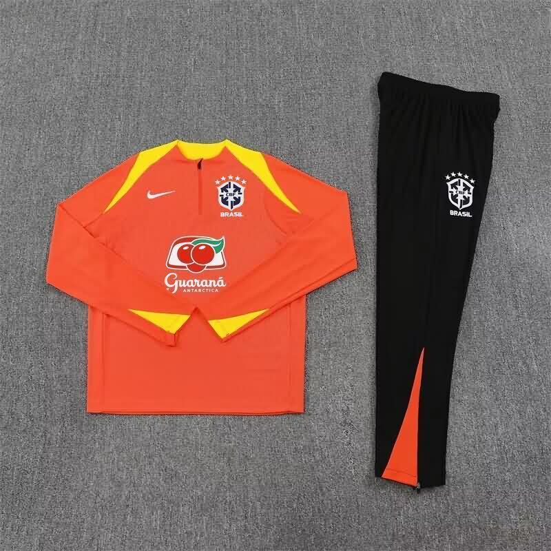 Thailand Quality(AAA) 2025 Brazil Orange Soccer Tracksuit Thailand Quality(AAA) 2025 Brazil Orange Soccer Tracksuit