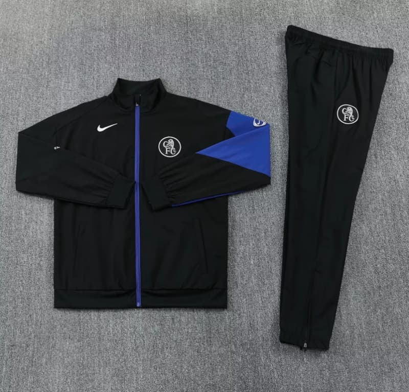 Thailand Quality(AAA) 25/26 Chelsea Black Soccer Tracksuit 05 Thailand Quality(AAA) 25/26 Chelsea Black Soccer Tracksuit 05