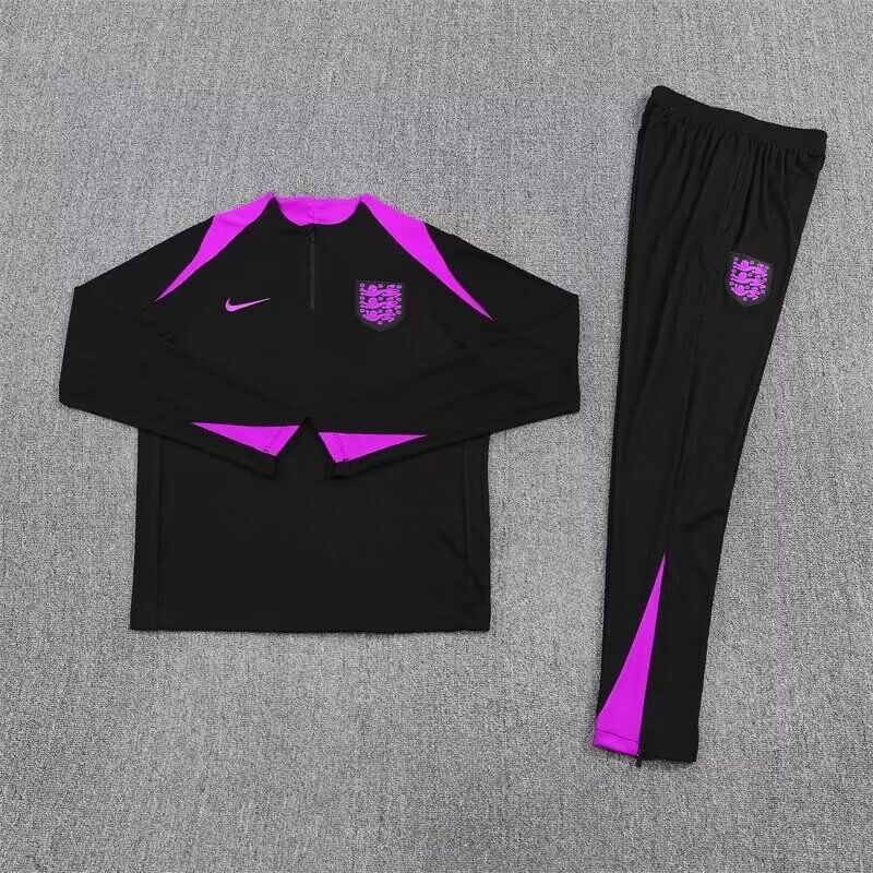 Thailand Quality(AAA) 2025 England Black Soccer Tracksuit Thailand Quality(AAA) 2025 England Black Soccer Tracksuit