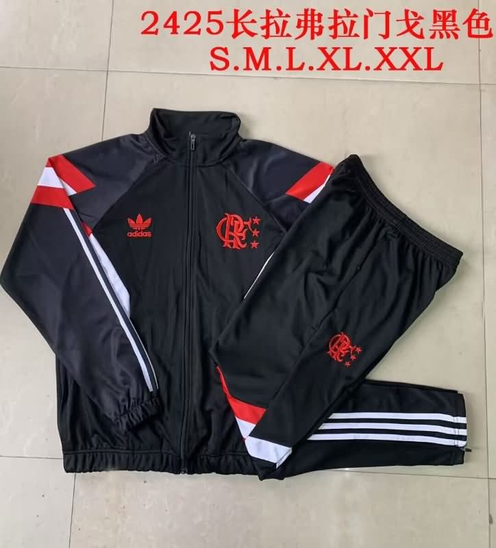 Thailand Quality(AAA) 2025 Flamengo Black Soccer Tracksuit