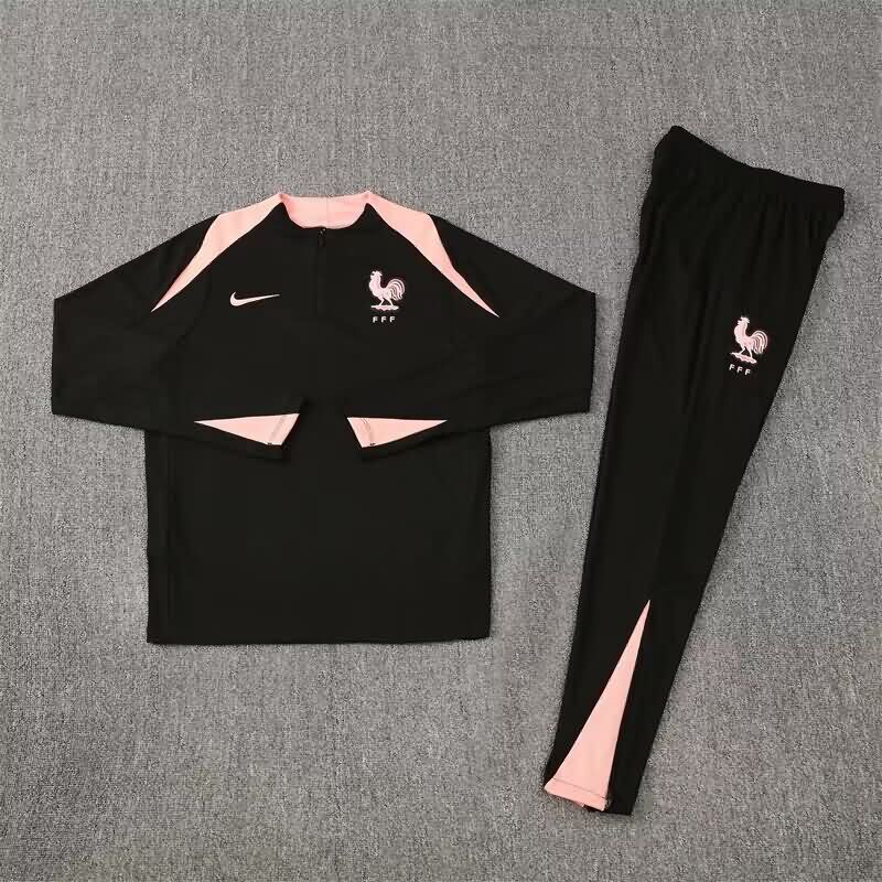 Thailand Quality(AAA) 2025 France Black Soccer Tracksuit Thailand Quality(AAA) 2025 France Black Soccer Tracksuit