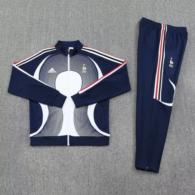 Thailand Quality(AAA) 2025 France Dark Blue Soccer Tracksuit Thailand Quality(AAA) 2025 France Dark Blue Soccer Tracksuit