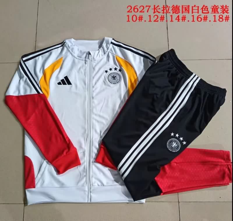 Kids - Thailand Quality(AAA) 2026 Germany White Soccer Tracksuit Kids - Thailand Quality(AAA) 2026 Germany White Soccer Tracksuit