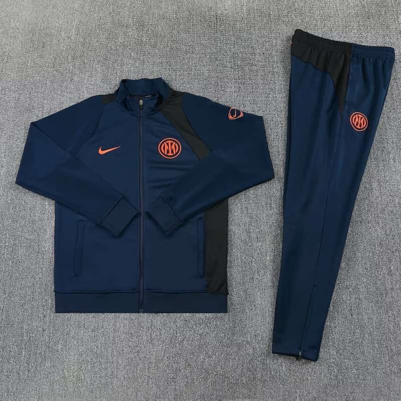Thailand Quality(AAA) 25/26 Inter Milan Dark Blue Soccer Tracksuit 02 Thailand Quality(AAA) 25/26 Inter Milan Dark Blue Soccer Tracksuit 02