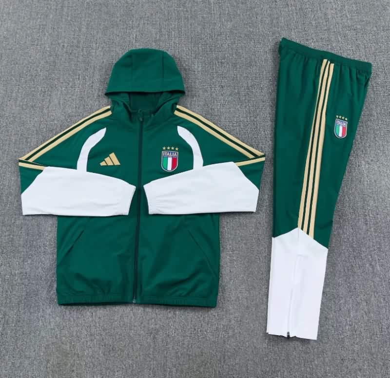 Thailand Quality(AAA) 2026 Italy Green Soccer Tracksuit 02 Thailand Quality(AAA) 2026 Italy Green Soccer Tracksuit 02