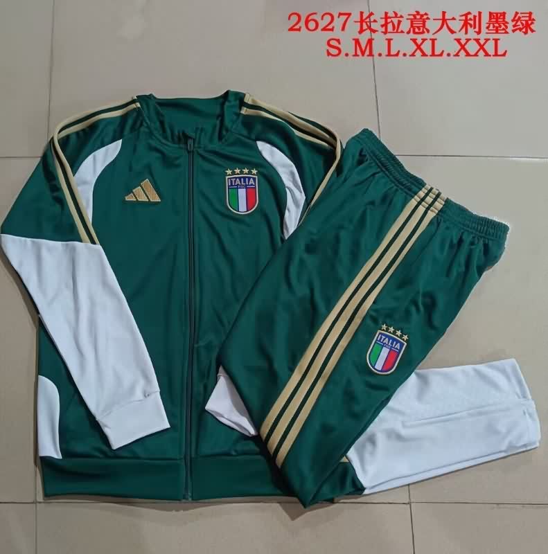 Thailand Quality(AAA) 2026 Italy Green Soccer Tracksuit 03 Thailand Quality(AAA) 2026 Italy Green Soccer Tracksuit 03