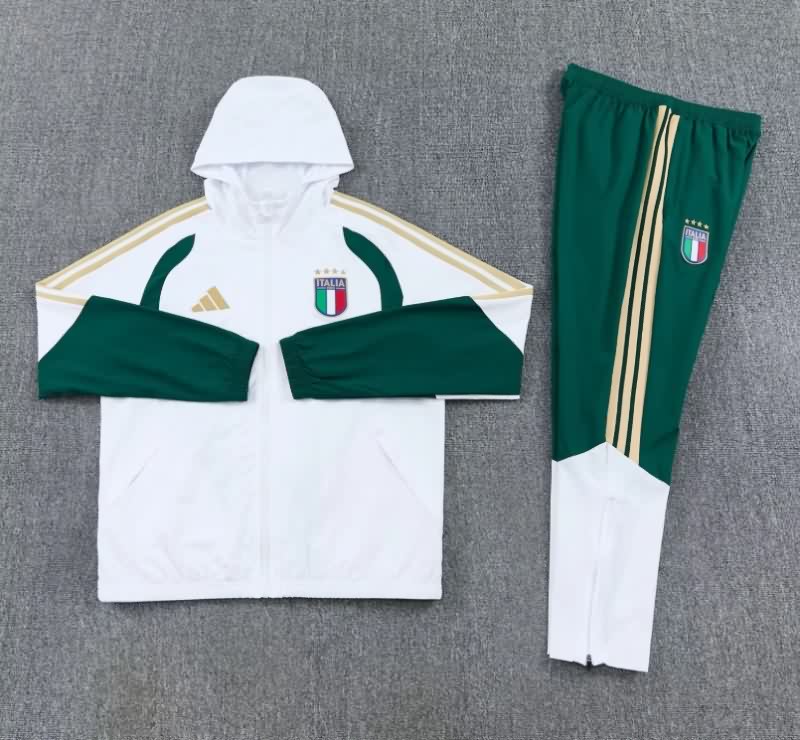 Thailand Quality(AAA) 2026 Italy White Soccer Tracksuit 02 Thailand Quality(AAA) 2026 Italy White Soccer Tracksuit 02