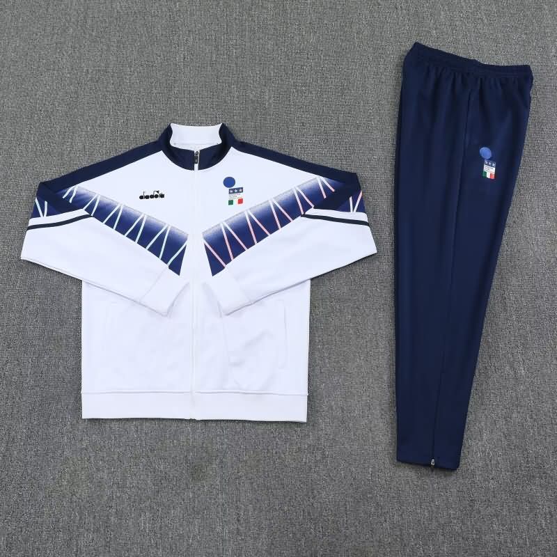 Thailand Quality(AAA) 2025 Italy White Soccer Tracksuit Thailand Quality(AAA) 2025 Italy White Soccer Tracksuit