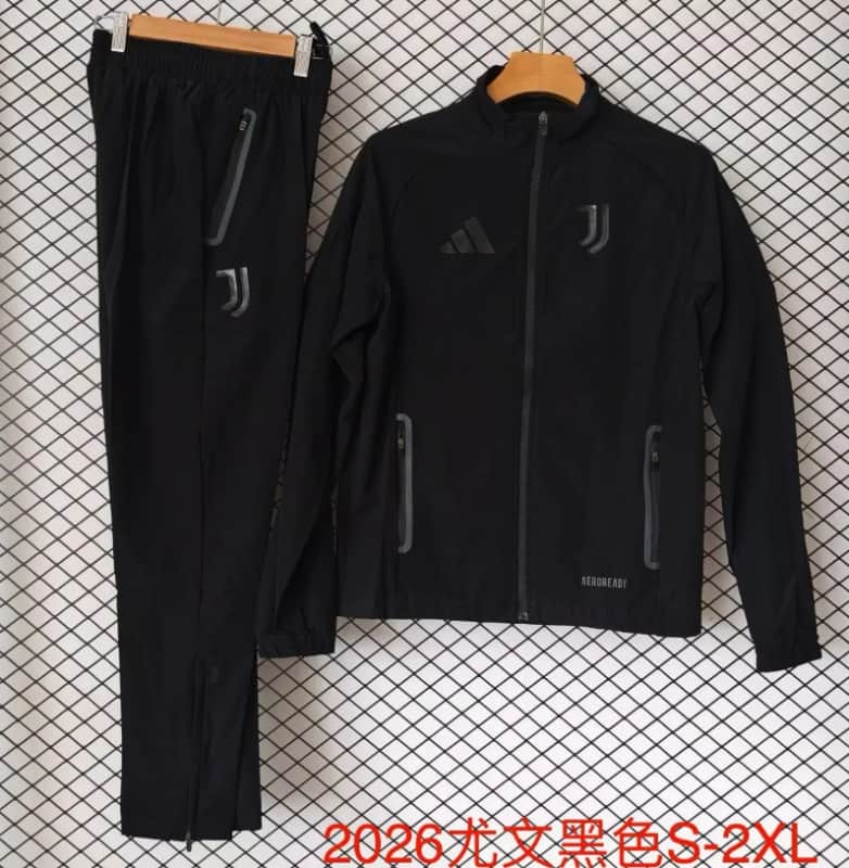 Thailand Quality(AAA) 25/26 Juventus Black Soccer Tracksuit 06 Thailand Quality(AAA) 25/26 Juventus Black Soccer Tracksuit 06