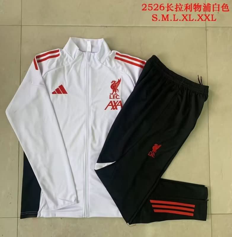 Thailand Quality(AAA) 25/26 Liverpool White Soccer Tracksuit Thailand Quality(AAA) 25/26 Liverpool White Soccer Tracksuit