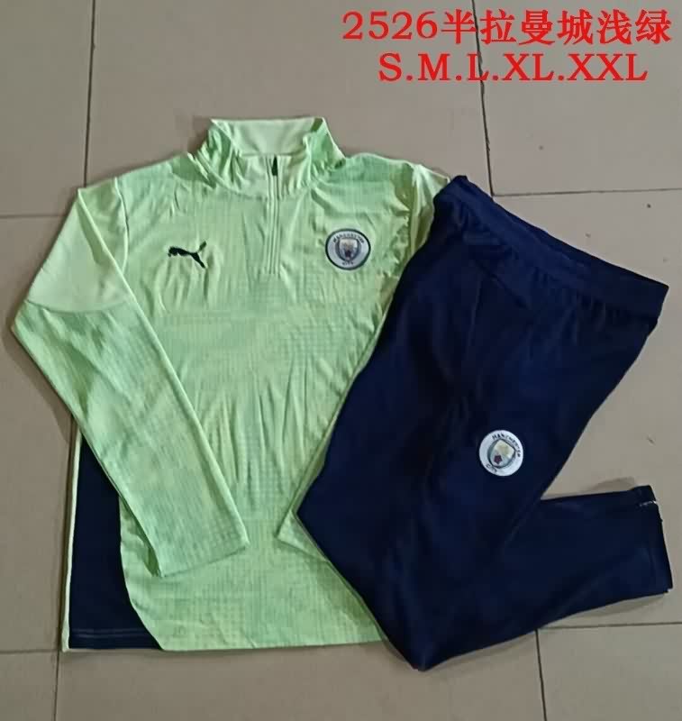 Thailand Quality(AAA) 25/26 Manchester City Green Soccer Tracksuit Thailand Quality(AAA) 25/26 Manchester City Green Soccer Tracksuit