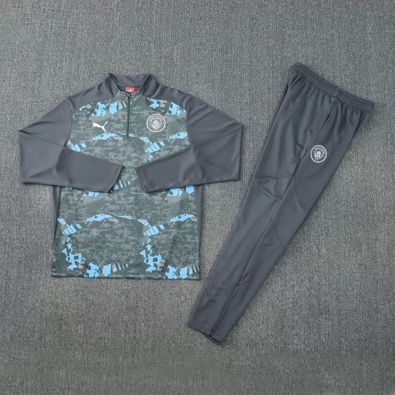 Thailand Quality(AAA) 25/26 Manchester City Grey Soccer Tracksuit Thailand Quality(AAA) 25/26 Manchester City Grey Soccer Tracksuit