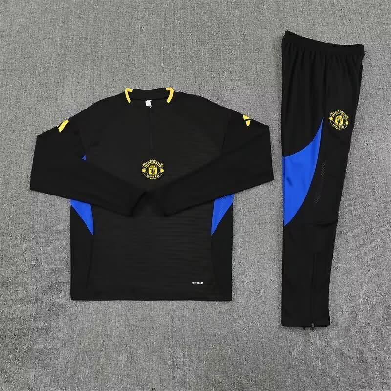 Thailand Quality(AAA) 25/26 Manchester United Black Soccer Tracksuit 05 Thailand Quality(AAA) 25/26 Manchester United Black Soccer Tracksuit 05