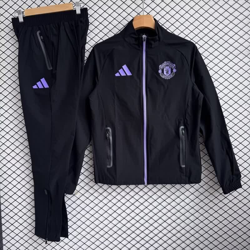 Thailand Quality(AAA) 25/26 Manchester United Black Soccer Tracksuit 06 Thailand Quality(AAA) 25/26 Manchester United Black Soccer Tracksuit 06