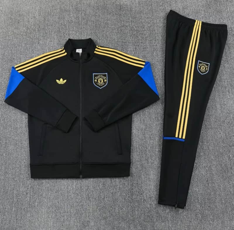 Thailand Quality(AAA) 25/26 Manchester United Black Soccer Tracksuit 08 Thailand Quality(AAA) 25/26 Manchester United Black Soccer Tracksuit 08
