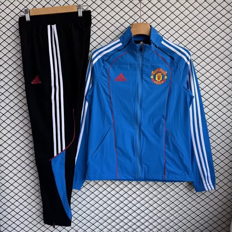 Thailand Quality(AAA) 25/26 Manchester United Blue Soccer Tracksuit 04 Thailand Quality(AAA) 25/26 Manchester United Blue Soccer Tracksuit 04
